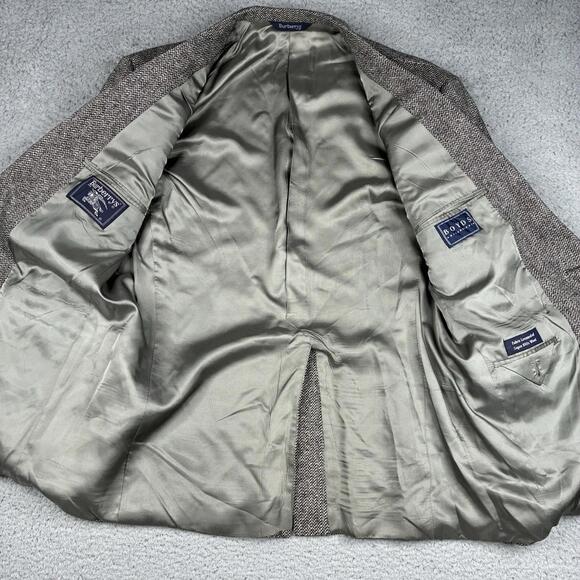 Vintage Burberrys Wool Tweed Blazer Sport Coat Men’s Gray Jacket 44R Old Money - Picture 8 of 15